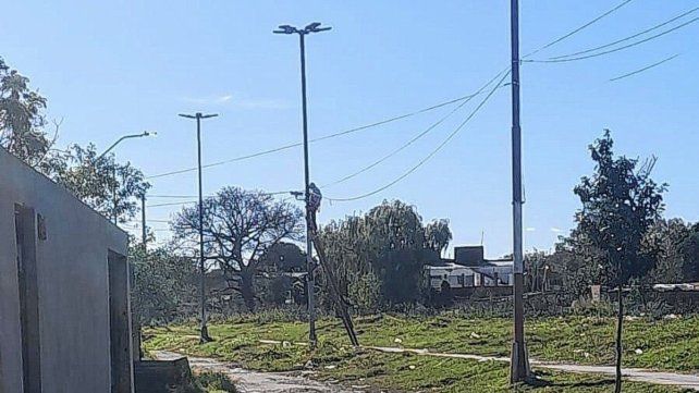 Lugar donde se había montado la cámara de vigilancia y luego fue robada.