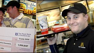 Un ganador de la loter&iacute;a brit&aacute;nica vuelve a servir en McDonalds