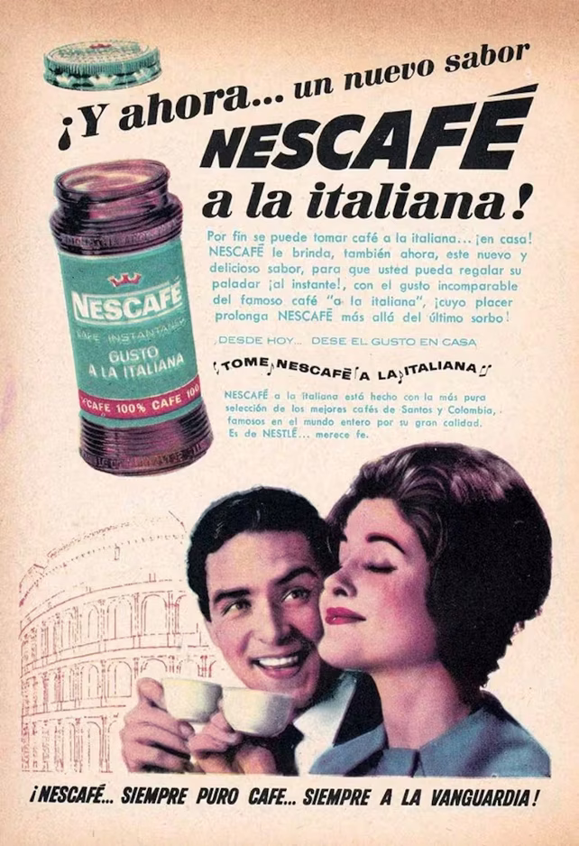 Norma Nolan publicitando Nescafé
