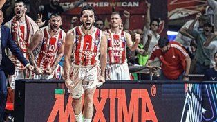 Facundo Campazzo tuvo una destacada tarea en la victoria de Estrella Roja sobre Partizán, para empatar la serie final de la ABA.
