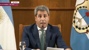El gobernador de San Juan, Sergio Uñac, habló esta mañana desde la Casa de Gobierno de esa provincia.