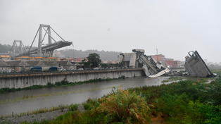 Los videos de la caída del puente que se desplomó en Génova