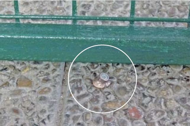 El rastro. El proyectil que impactó en la niña atravesó 556 metros desde una costa a otra. 