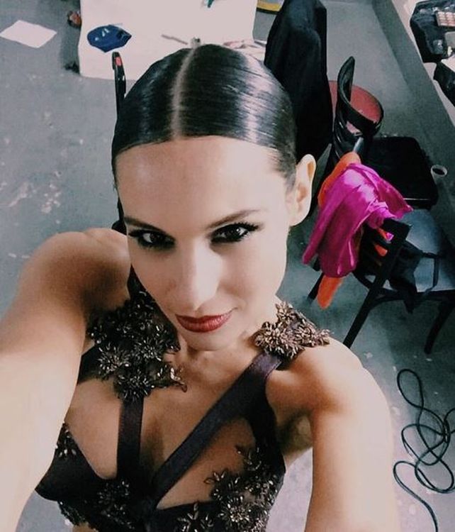 Pampita ensaya para ShowMatch