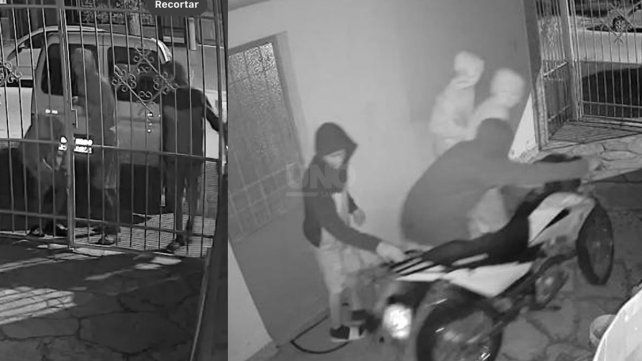 Los delincuentes quedaron grabados en las cámaras de seguridad de la vivienda.&nbsp;