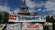 Trabajadores y familias se reunieron en la Plaza San Martín en el marco de una movida del sector de Discapacidad a nivel nacional