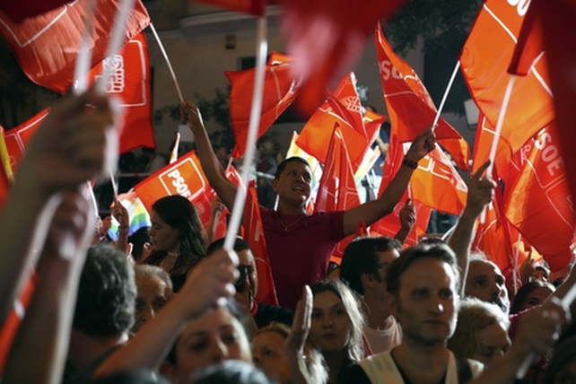 Los militantes del socialismo celebraron el segundo puesto como una victoria.&nbsp;