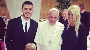 Mauro ignoró a Diego y publicó las fotos con Wanda y el Papa