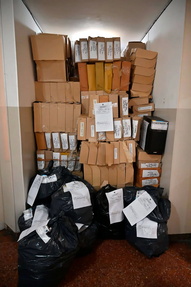 Part of the material seized in the raids.