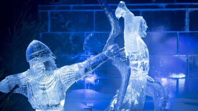 El reino mágico de hielo expone sus esculturas en Londres