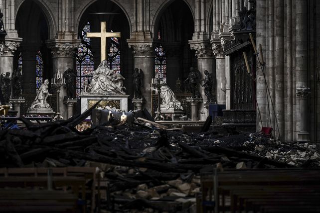 Los daños en el interior de la catedral fueron totales&nbsp;