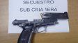 Una pistola calibre 9 mm secuestrada a un menor en Centenario luego de un tiroteo