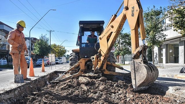 Trabajos de bacheo en la ciudad de Santa Fe