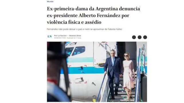 Fabiola Yañez denunció a Alberto Fernández: la reacción de los principales diarios del mundo