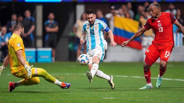 La seleccion argentina jugó contra Canadá en el Mercedes-Benz Stadium de Atlanta