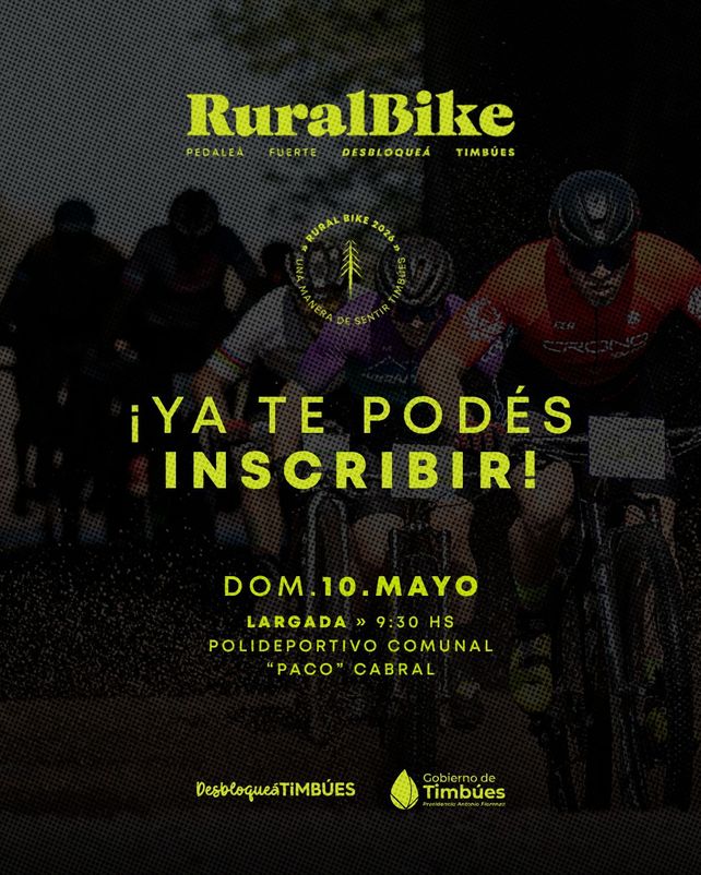 La competencia de rural bike de Timbúes ya tiene fecha confirmada