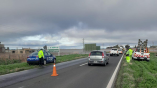 La ruta nacional 33 permanece cortada desde el domingo a la tarde.