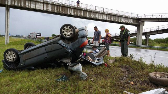 Volcaron en la Autovía 14: dos heridos