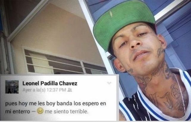 Leonel Padilla Chávez y el mensaje que escribió en su Facebook.