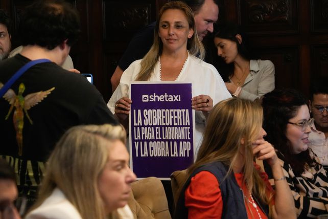 Conductoras de She Taxi llevaron sus reclamos a la reunión de comisión en el Concejo.