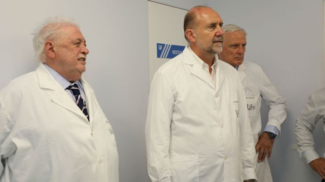 En el Lif. El gobernador se reunió días pasados con los ministros de Salud nacional y provincial.