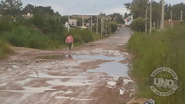 Calle Bordón después de las lluvias