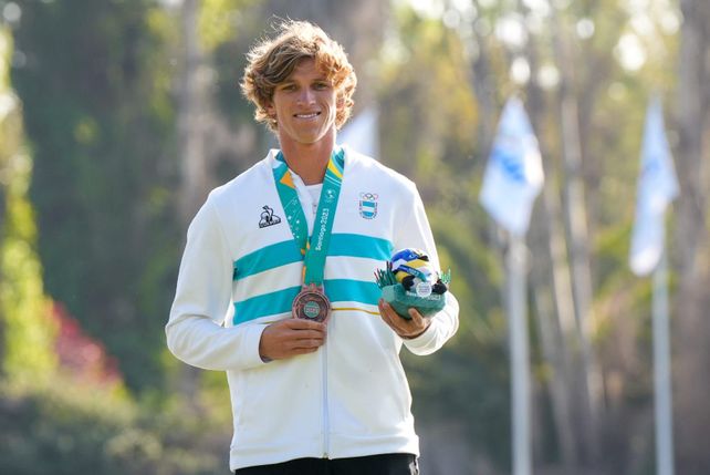 Una más. El atleta rosarino consiguió su segunda medalla en los Panamericanos.