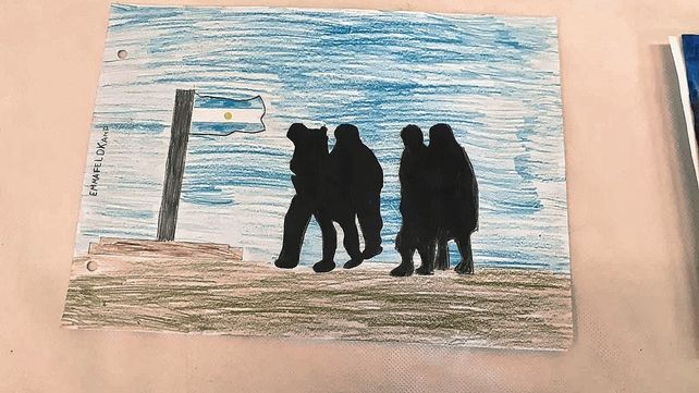 Uno de los dibujos elegidos. Pertenece a estudiantes de escuela primaria