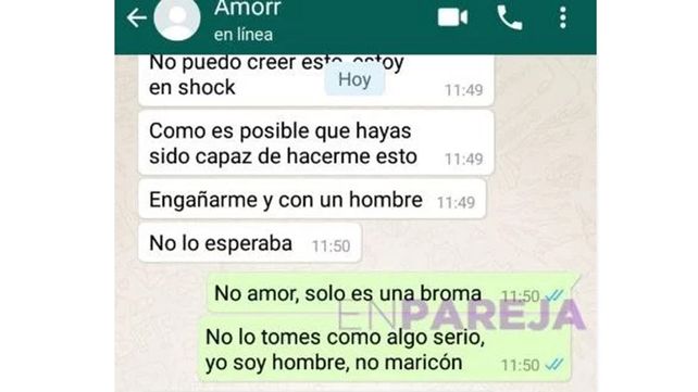 Su marido le envió por error una foto desnudo y un detalle en la conversación destruyó su vida