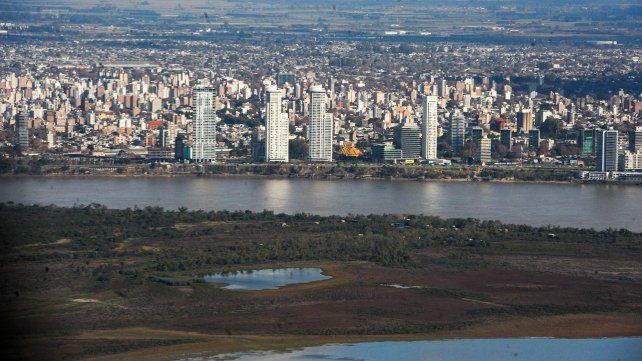 La ciudad y las torres Dolfines desde el aire.