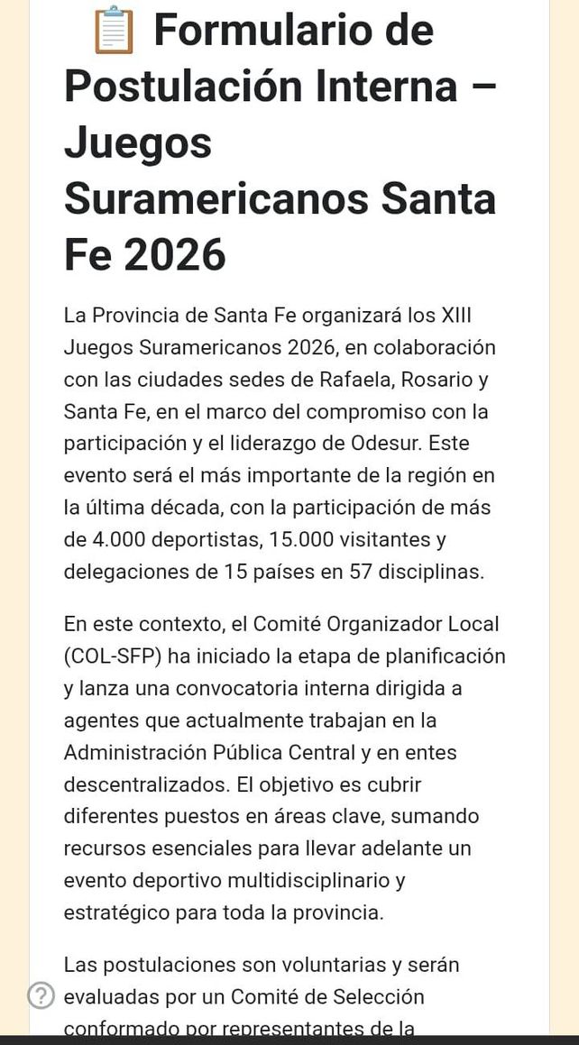 La Capital accedió al formulario que será difundido una vez abierta las inscripciones La Capital accedió al formulario que será difundido una vez abierta las inscripciones