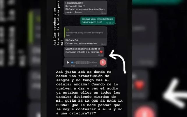 Dalma Maradona publicó un chat con Verónica Ojeda: ¿Quién es la que se hace la buena?