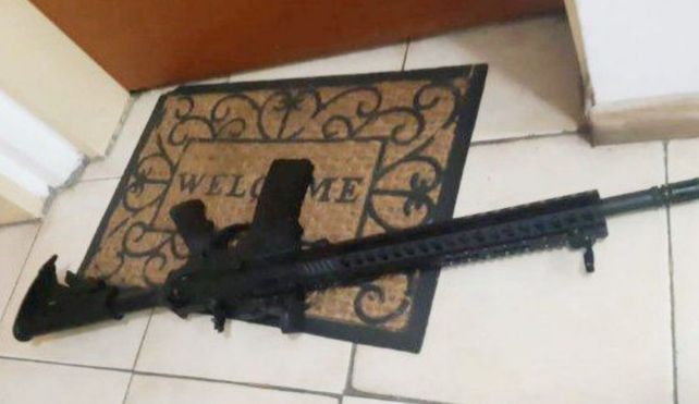 El fusil AR 15 secuestrado a Hernán Hugo Segovia
