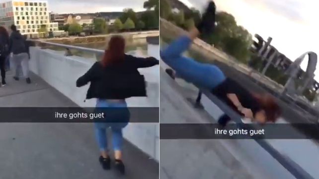 Viral. El video de la joven en Suiza dio la vuelta al mundo a través de las redes sociales.