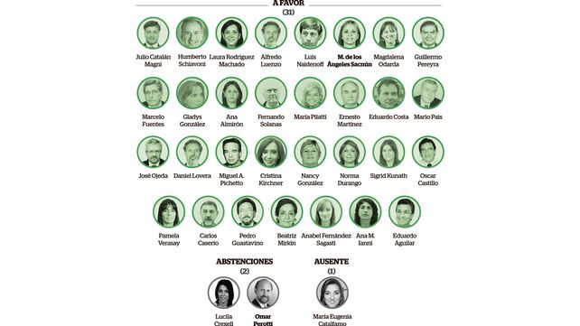 Los senadores santafesinos dividieron el voto entre sí, no y ni