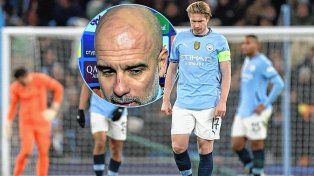 Guardiola apareció lleno de rasguños luego de otro papelón del City