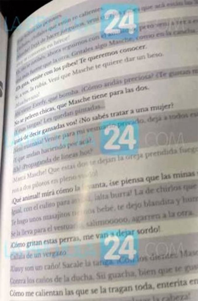 Un extracto del texto que entregó por error.