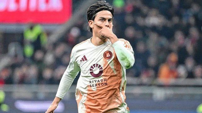 Dybala marcó un golazo en el empate de Roma ante Milan