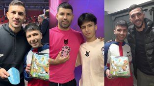 Tomás Machuca y sus canilleras Fenikks que se hacen reciclando tapitas de plástico, llegaron a los campeones del mundo.&nbsp;