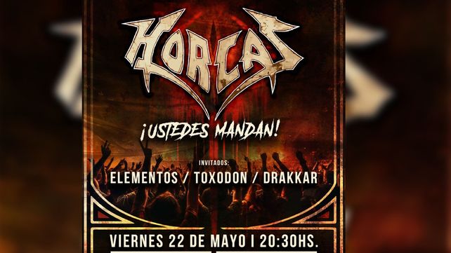 Horcas, referentes del metal argentino, llegan a Tribus con su gira ¡Ustedes mandan!