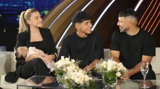 El Kun Agüero estuvo en el programa de Susana junto a su familia