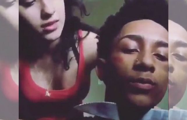 El video de una chica amenazando a su presunto novio con un cuchillo se ha hecho viral en los últimos días.