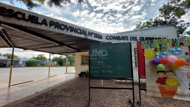 Escuelas con problemas por la inseguridad. Escuela Provincial Nº 1.336 Combate de Quebracho