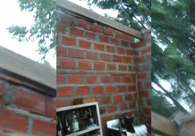 Se voló el techo de una casa en Barranquitas Oeste
