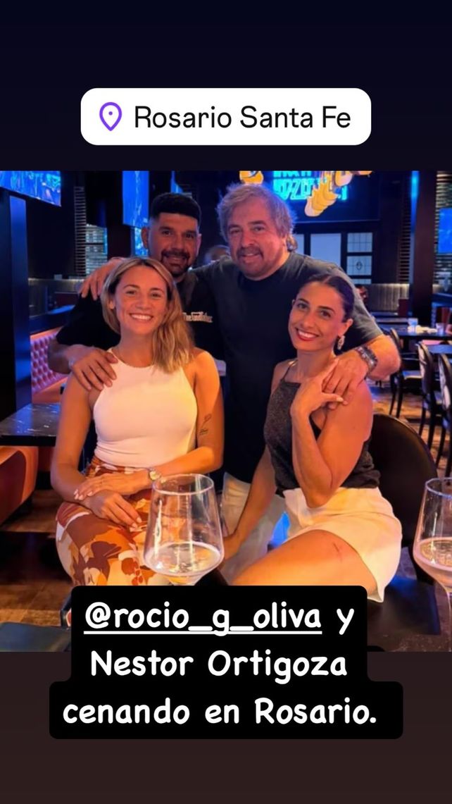 Rocío Oliva junto a Nestor Ortigoza en la ciudad de Rosario 