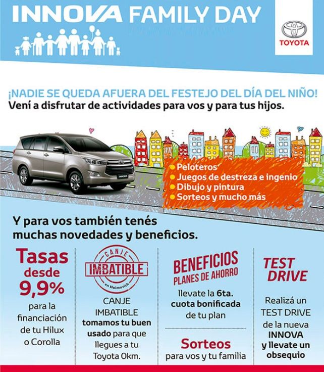 HAIMOVICH Toyota festeja el Día del Niño a través del Innova Family Day