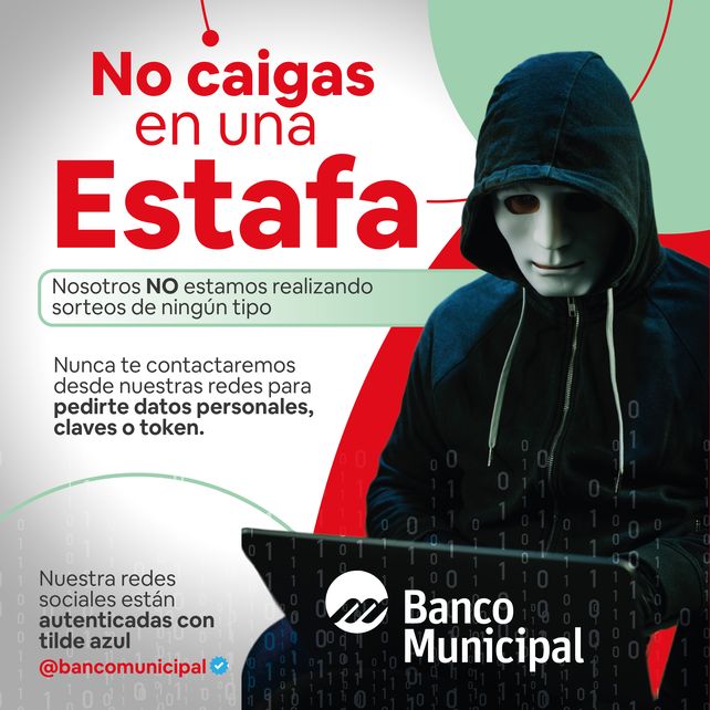 Banco Municipal comunica tips para no caer en estafas bancarias en internet o redes sociales