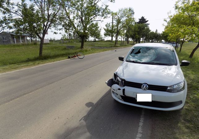 Ciclista atropellado en la ruta 12 quedó internado