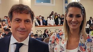 Luis Naidenoff y Carolina Losada, un romance que surgió en el Senado de la Nación.&nbsp;