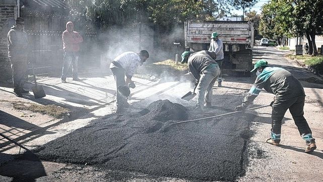 Trabajos de bacheo en la ciudad de Santa Fe&nbsp;